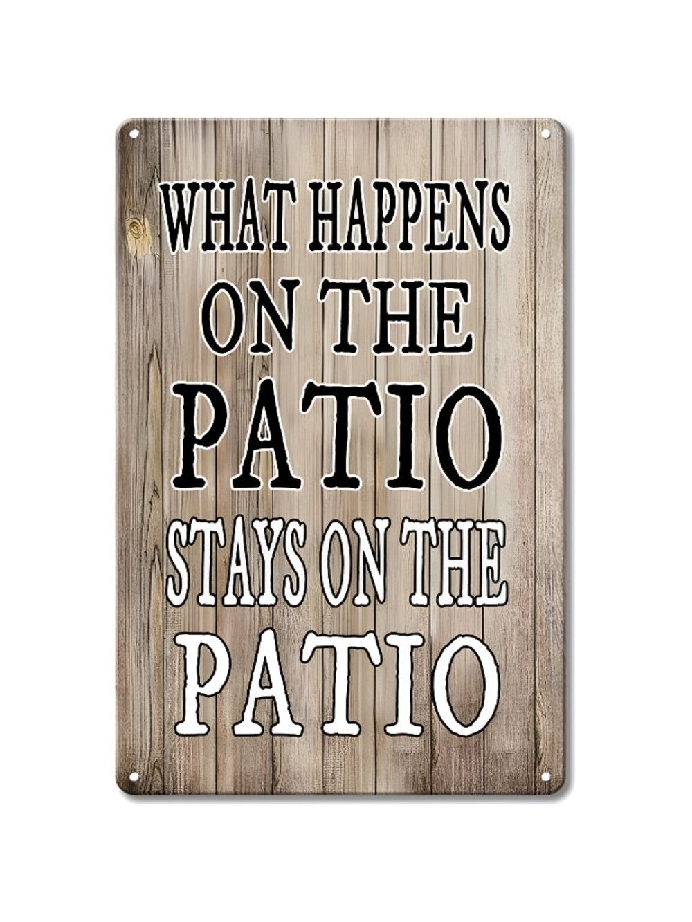 Funny Metal Tin Sign Patio Porch Sign Wall Decor